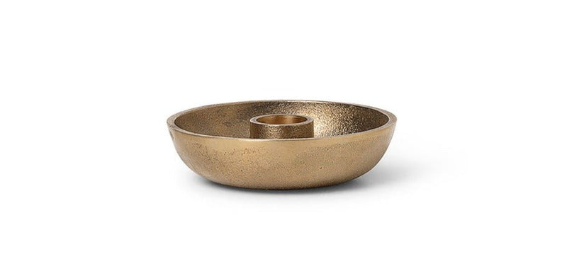 Bowl Candle Holder - Single - Ferm Living - Candle Holders - Brass - HORNE