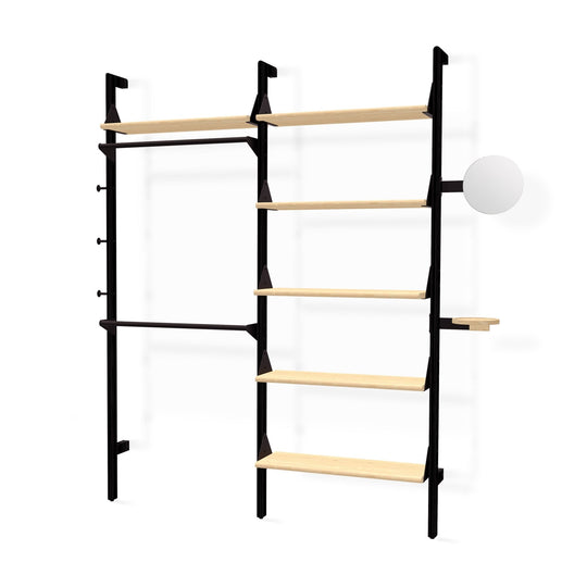Branch - 2 Display Unit - Gus* Modern - Shelving - Black Frame/Blonde Shelves - HORNE