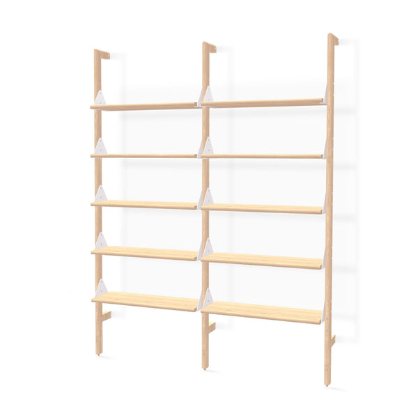 Branch - 2 Shelving Unit - Gus* Modern - Shelving - Blonde Frame/White Brackets - HORNE