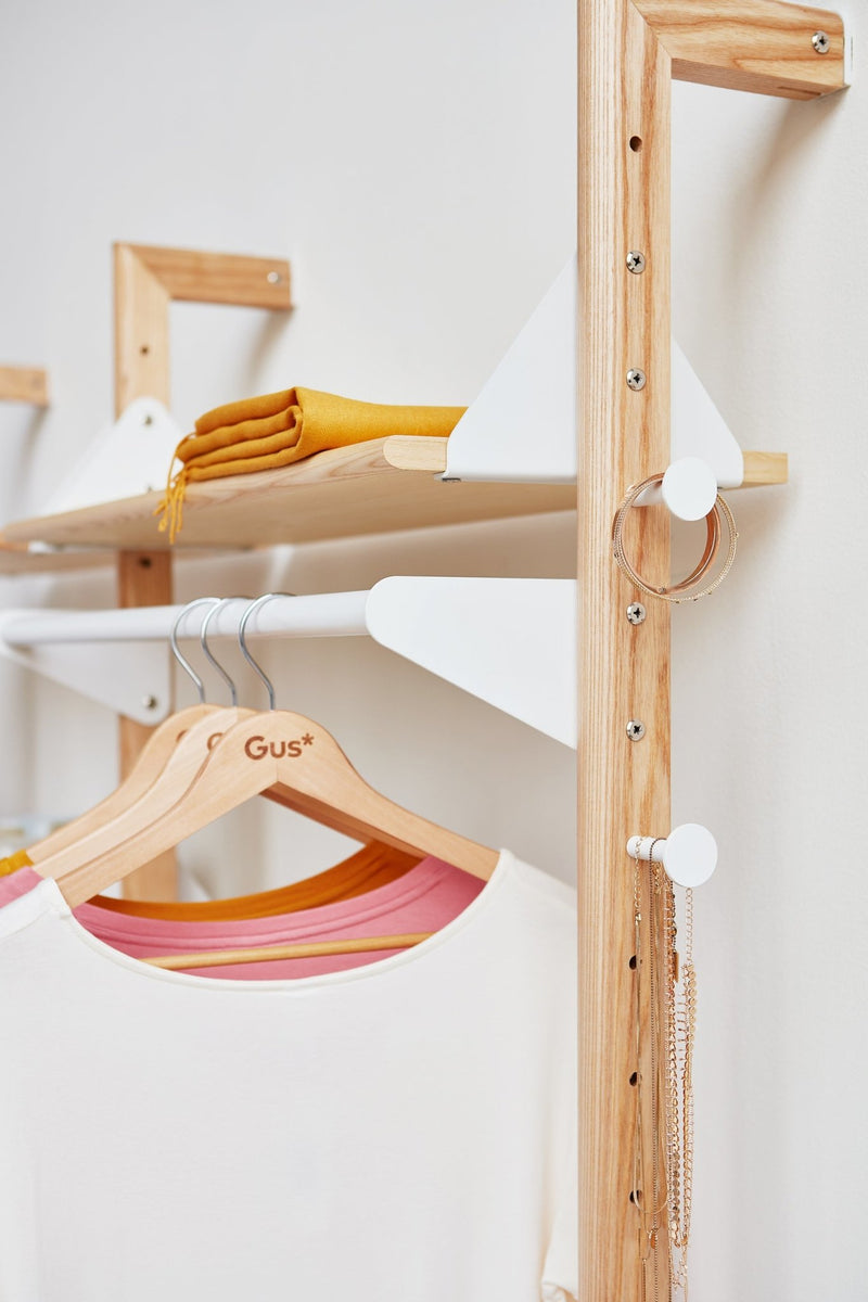 Branch - 2 Wardrobe Unit - Gus* Modern - Shelving - Blonde Frame/White Brackets - HORNE