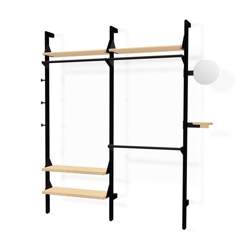 Branch - 2 Wardrobe Unit - Gus* Modern - Shelving - Blonde Frame/White Brackets - HORNE