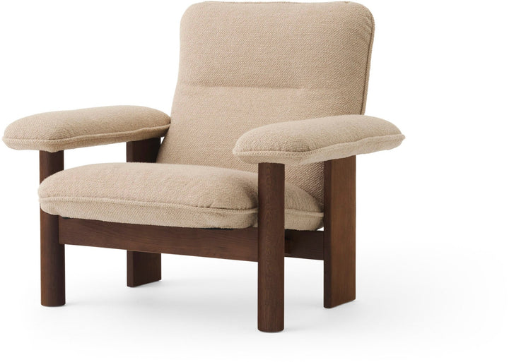 Brasilia Lounge Chair & Ottoman - Upholstered - Audo Copenhagen - Chairs - Chair Only - Boucle 02 Fabric - Natural Oak - HORNE