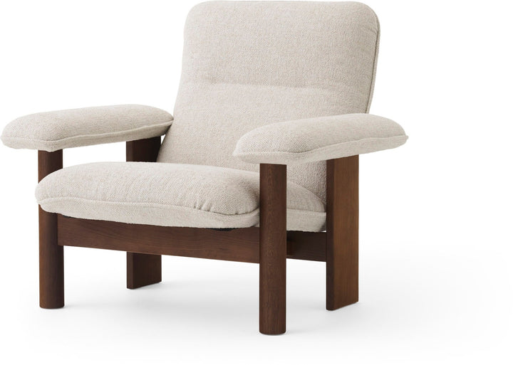 Brasilia Lounge Chair & Ottoman - Upholstered - Audo Copenhagen - Chairs - Chair Only - Boucle 02 Fabric - Natural Oak - HORNE