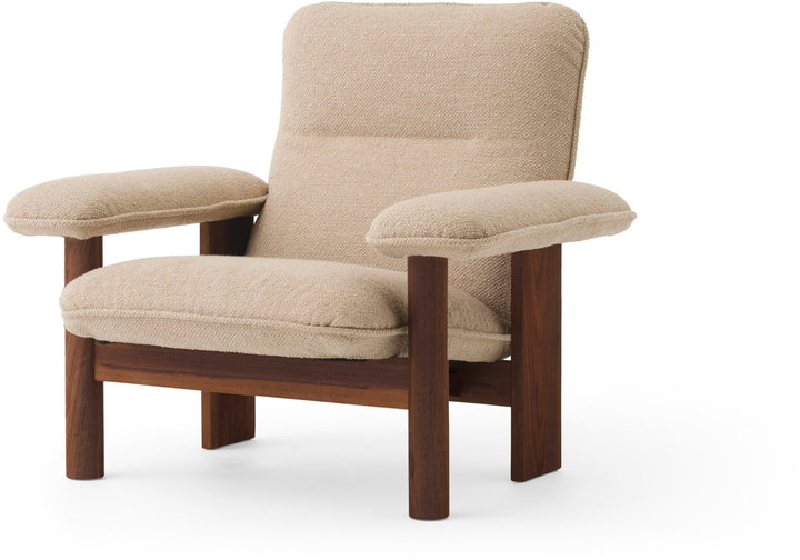 Brasilia Lounge Chair & Ottoman - Upholstered - Audo Copenhagen - Chairs - Chair Only - Boucle 02 Fabric - Natural Oak - HORNE