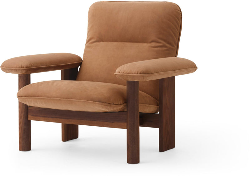 Brasilia Lounge Chair & Ottoman - Upholstered - Audo Copenhagen Chairs - Chair Only - Boucle 02 Fabric - Natural Oak - HORNE