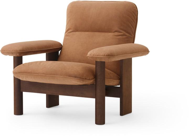 Brasilia Lounge Chair & Ottoman - Upholstered - Audo Copenhagen - Chairs - Chair Only - Boucle 02 Fabric - Natural Oak - HORNE