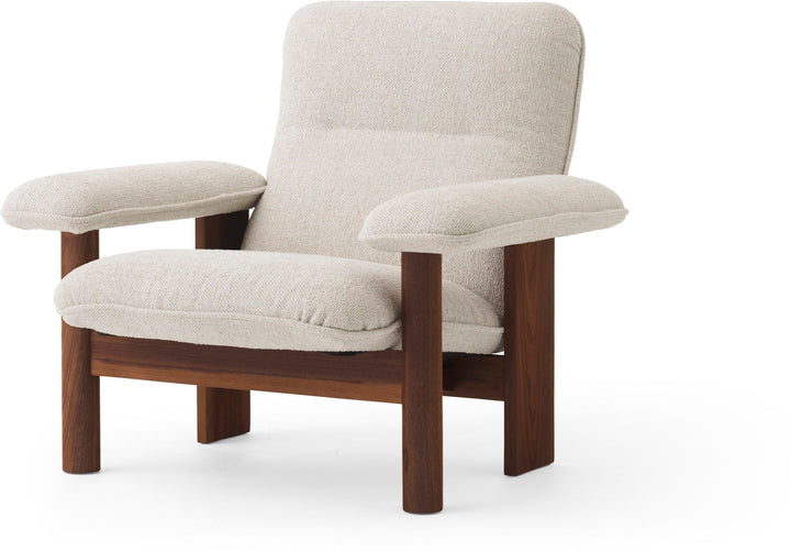 Brasilia Lounge Chair & Ottoman - Upholstered - Audo Copenhagen - Chairs - Chair Only - Boucle 02 Fabric - Natural Oak - HORNE