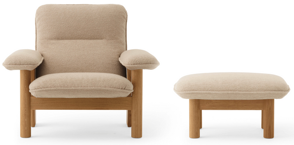 Brasilia Lounge Chair & Ottoman - Upholstered