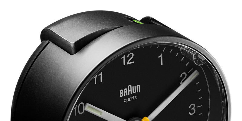 Braun Classic Alarm Clock - BC01 - Braun - Clocks - Black Case & Black Dial - HORNE