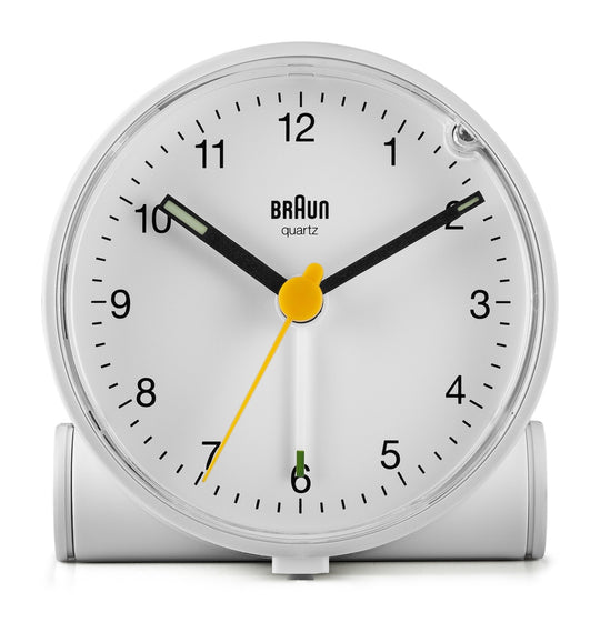Braun Classic Alarm Clock - BC01 - Braun - Clocks - White Case & White Dial - HORNE