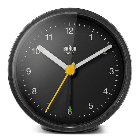 Braun Classic Alarm Clock - BC12 - Braun - Clocks - Black Case & Black Dial - HORNE