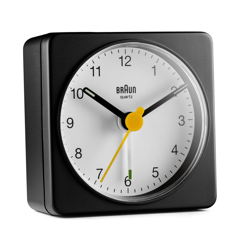 Braun Classic Alarm Clock - BC2X - Braun - Clocks - Black Case & White Dial - HORNE
