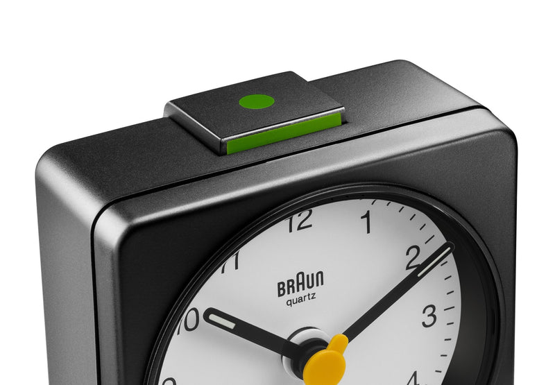 Braun Classic Alarm Clock - BC2X - Braun - Clocks - Black Case & White Dial - HORNE