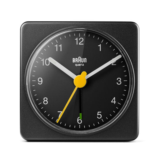 Braun Classic Alarm Clock - BC2X - Braun - Clocks - Black Case & Black Dial - HORNE