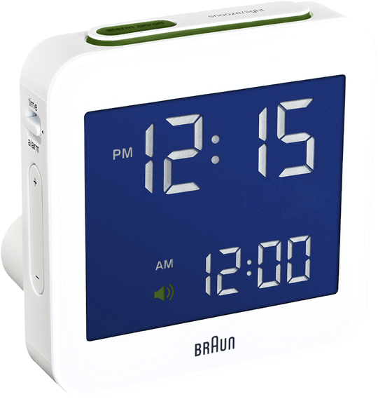 Braun Digital Alarm Clock - BN - C009 - Braun - Clocks - White - HORNE