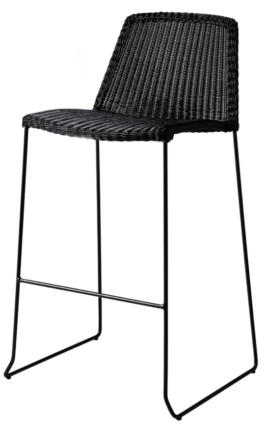 Breeze Bar Chair - Small - Cane Line - Stools + Benches + Ottomans - Black - HORNE