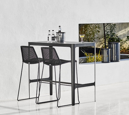 Breeze Bar Chair - Small - Cane Line - Stools + Benches + Ottomans - White Grey - HORNE