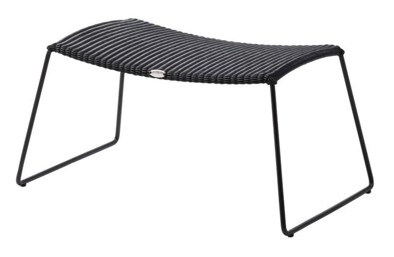 Breeze Footstool - Cane Line - Outdoor Furniture - Black - HORNE