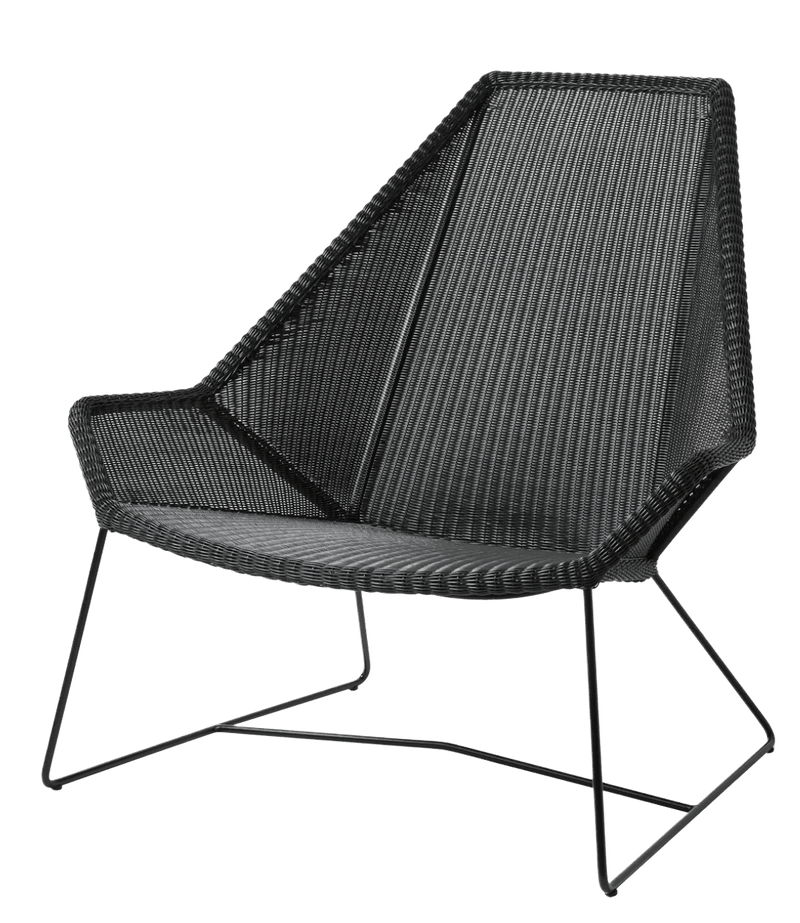 Breeze Highback Chair - Cane Line - Outdoor Furniture - Black - No Cushion - HORNE