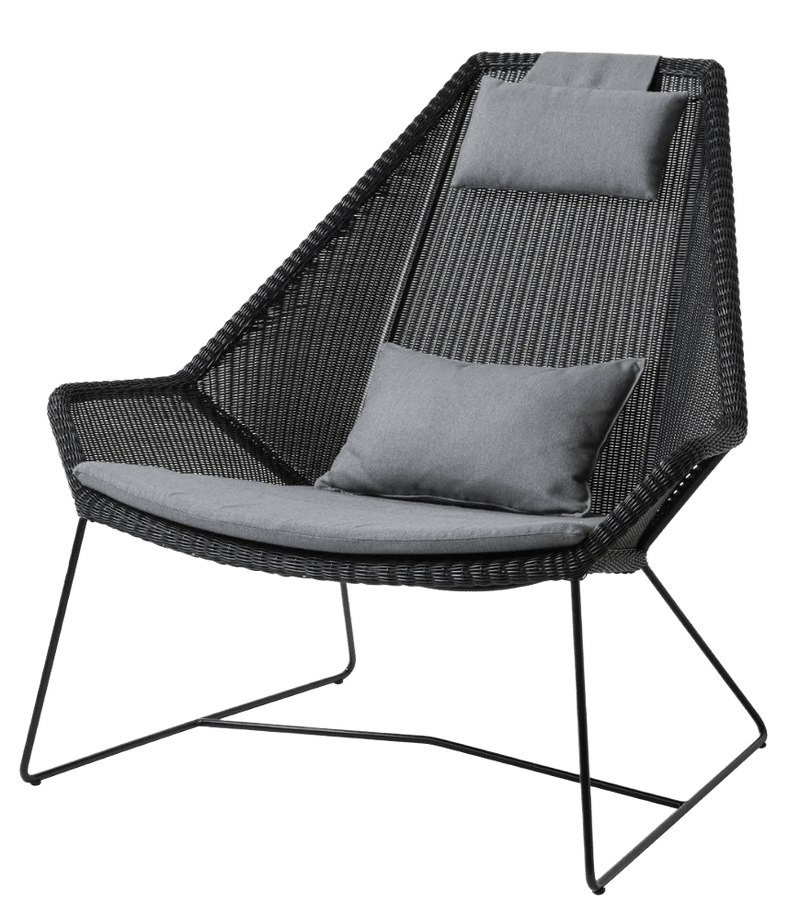 Breeze Highback Chair - Cane Line - Outdoor Furniture - Black - No Cushion - HORNE