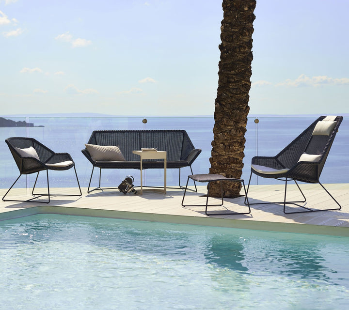 Breeze Highback Chair - Cane Line - Outdoor Furniture - White Grey - White Cushion - HORNE
