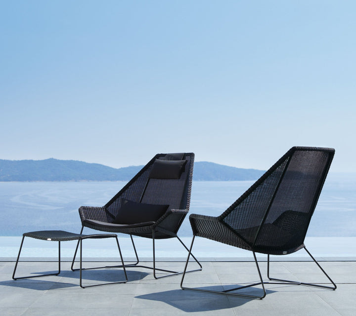 Breeze Highback Chair - Cane Line - Outdoor Furniture - White Grey - White Cushion - HORNE