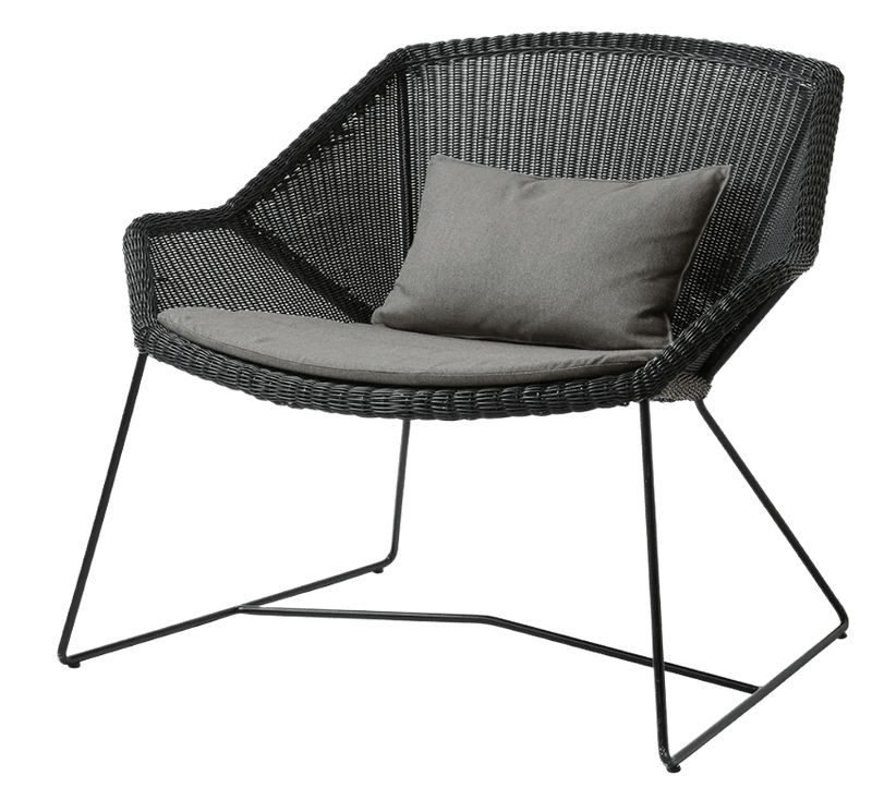 Breeze Lounge Chair - Cane Line - Outdoor Furniture - Black - No Cushion - HORNE