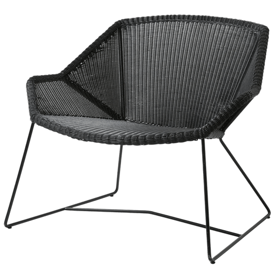 Breeze Lounge Chair - Cane Line - Outdoor Furniture - Black - No Cushion - HORNE