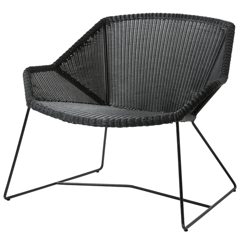 Breeze Lounge Chair - Cane Line - Outdoor Furniture - Black - No Cushion - HORNE