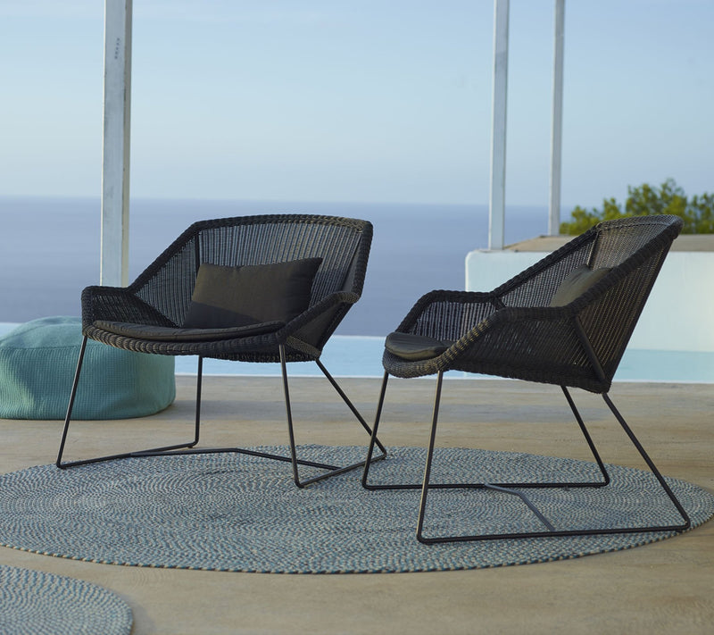 Breeze Lounge Chair - Cane Line - Outdoor Furniture - Black - No Cushion - HORNE