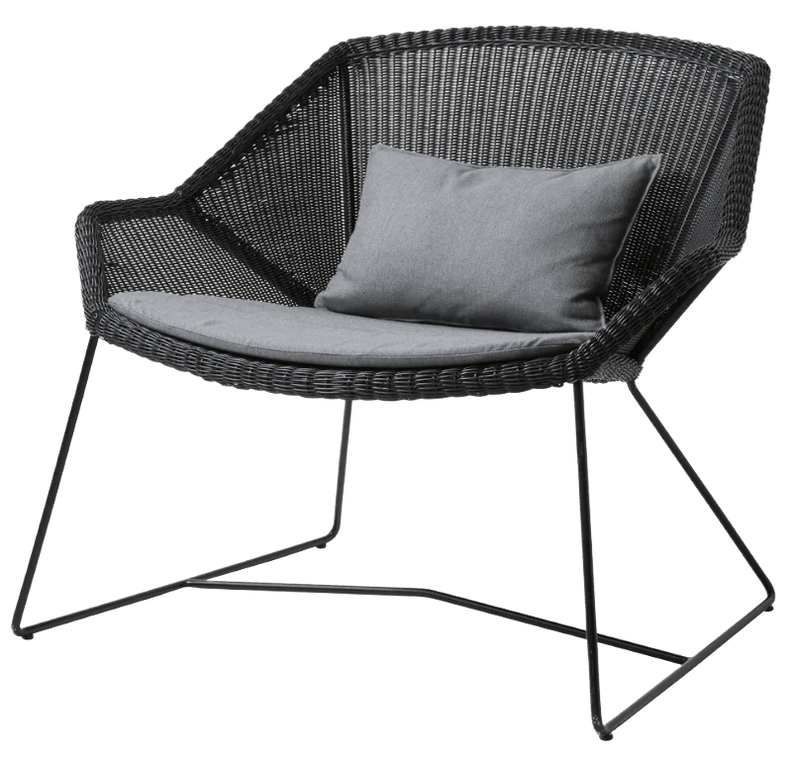 Breeze Lounge Chair - Cane Line - Outdoor Furniture - Black - No Cushion - HORNE