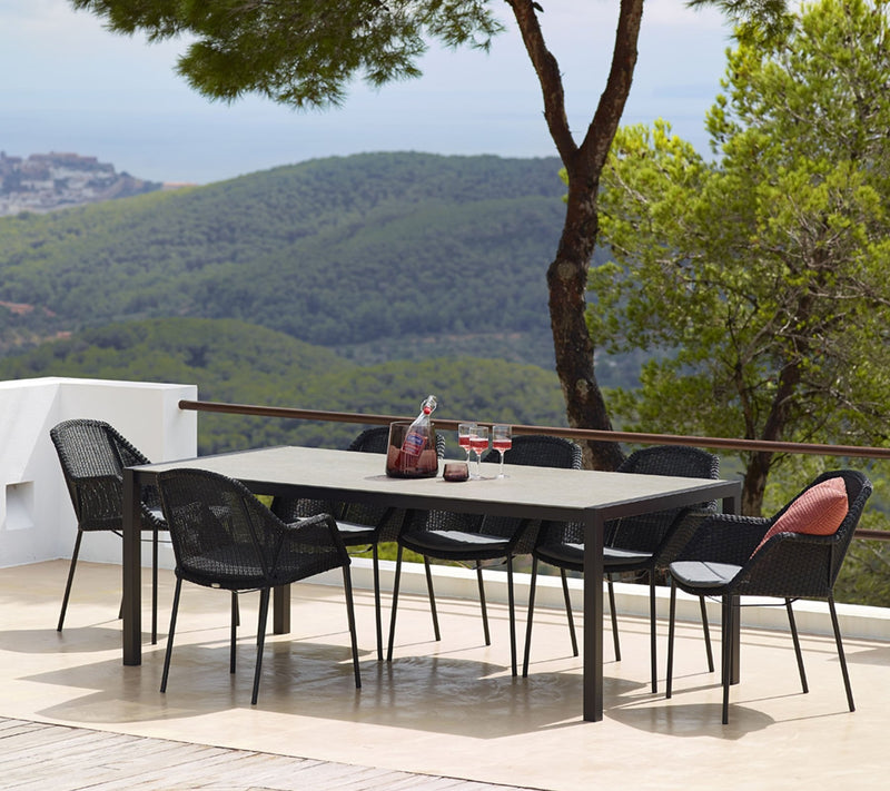 Breeze Stacking Dining Chair - Set of 2 - Cane Line - Outdoor Furniture - Black - No Cushion - HORNE