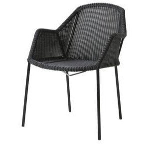 Breeze Stacking Dining Chair - Set of 2 - Cane Line - Outdoor Furniture - Black - No Cushion - HORNE