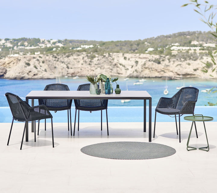 Breeze Stacking Dining Chair - Set of 2 - Cane Line - Outdoor Furniture - White Grey - White Cushion - HORNE