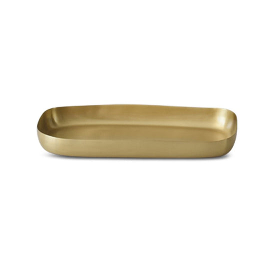 Cuadrado Vanity Tray in Brushed Brass - Tina Frey - Bath - HORNE