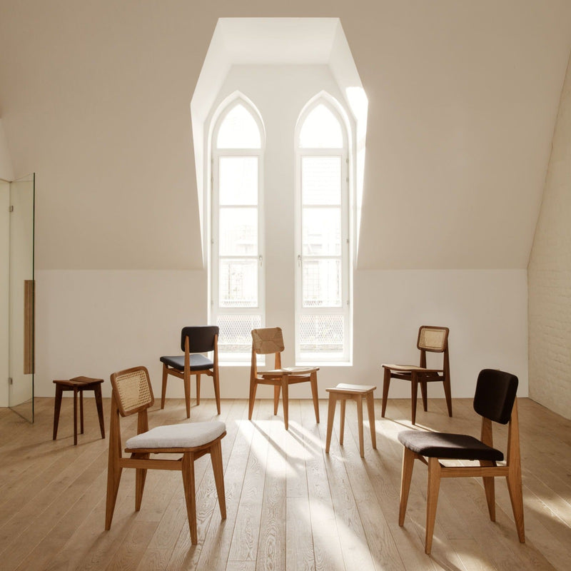 C - Chair Dining Chair - All French Cane - Gubi - Chairs - American Oiled Walnut - HORNE