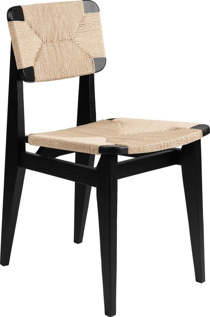 C - Chair Dining Chair - Paper Cord - Gubi - Chairs - Black Stained Oak - HORNE