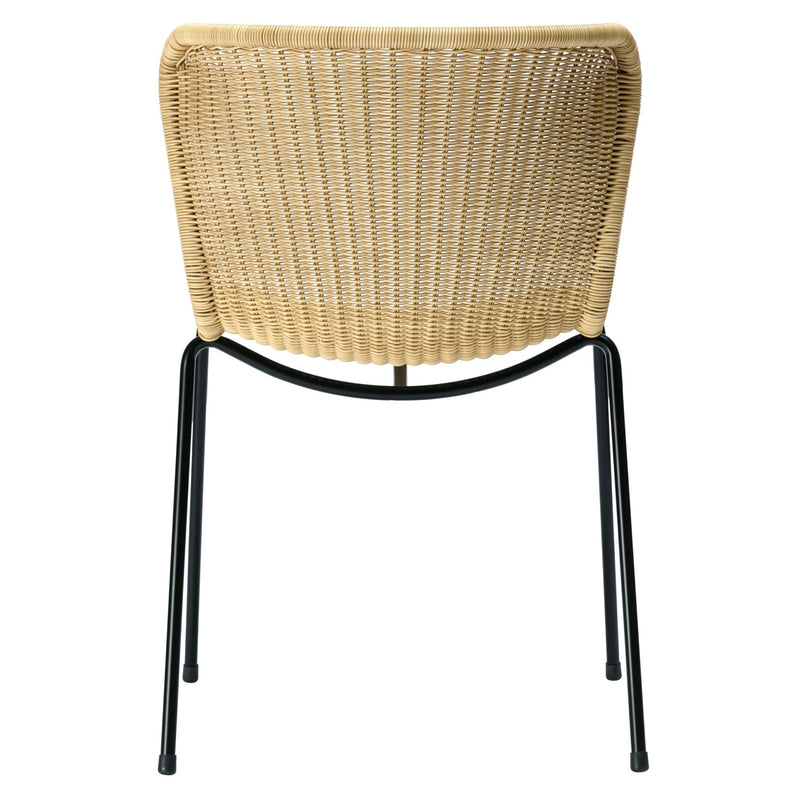 C603 Outdoor Dining Chair - Feelgood Designs - Outdoor Furniture - Wheat Seat/ Black Frame - HORNE