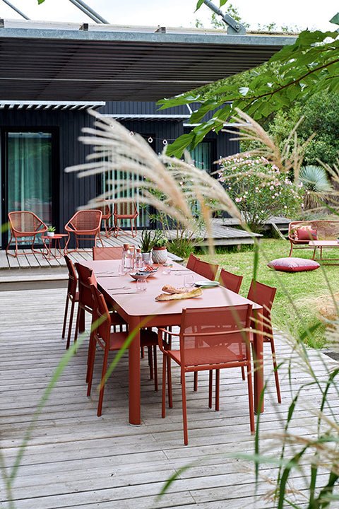 Cadiz Armchair - Stereo Fabric - Set of 2 - Fermob - Outdoor Furniture - Acapulco Blue - HORNE