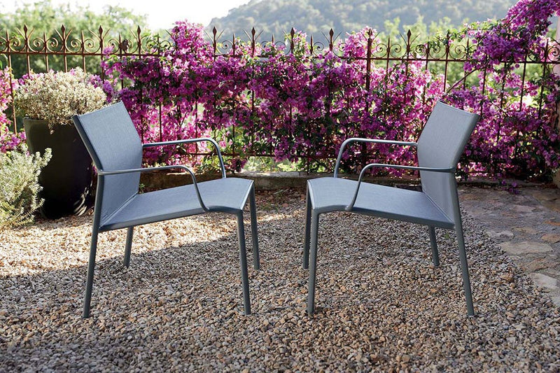 Cadiz Low Armchair - Stereo Fabric - Set of 2 - Fermob - Outdoor Furniture - Acapulco Blue - HORNE