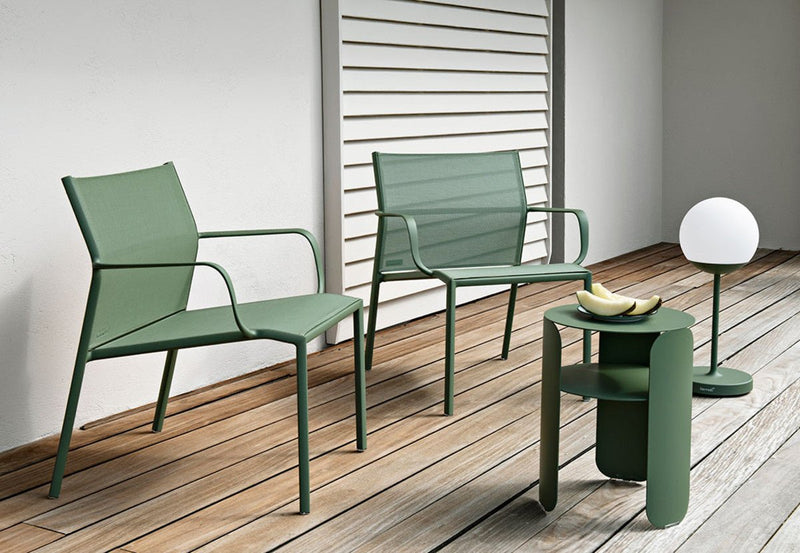 Cadiz Low Armchair - Stereo Fabric - Set of 4 - Fermob - Outdoor Furniture - Acapulco Blue - HORNE