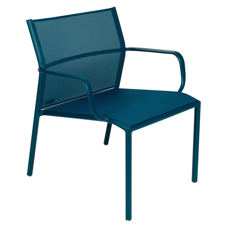 Cadiz Low Armchair - Stereo Fabric - Set of 4 - Fermob - Outdoor Furniture - Acapulco Blue - HORNE