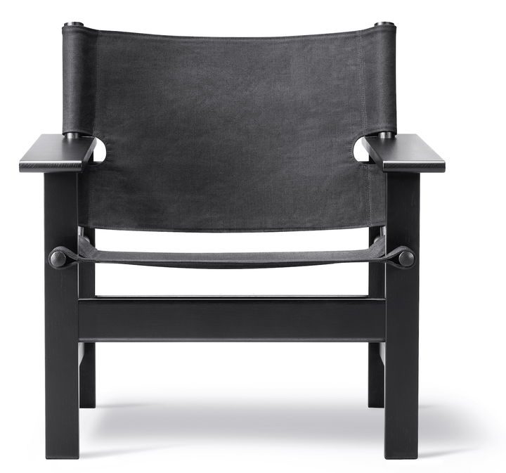 Canvas Chair - Fredericia - Chairs - Black Canvas/Black Lacquered Oak - HORNE
