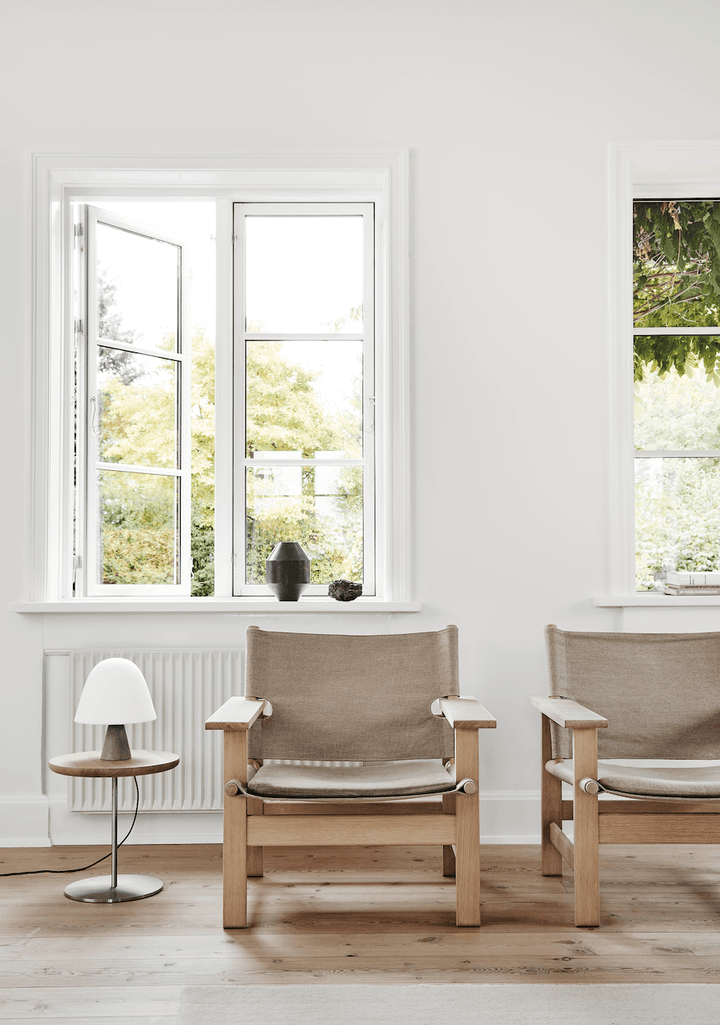 Canvas Chair - Fredericia - Chairs - Black Canvas/Black Lacquered Oak - HORNE