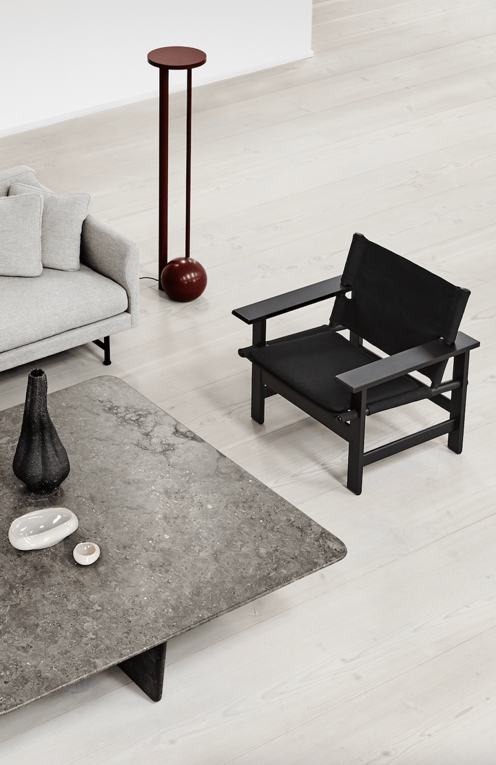 Canvas Chair - Fredericia - Chairs - Black Canvas/Black Lacquered Oak - HORNE