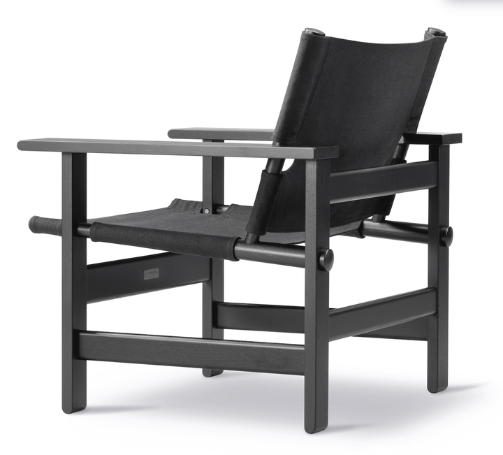Canvas Chair - Fredericia - Chairs - Black Canvas/Black Lacquered Oak - HORNE