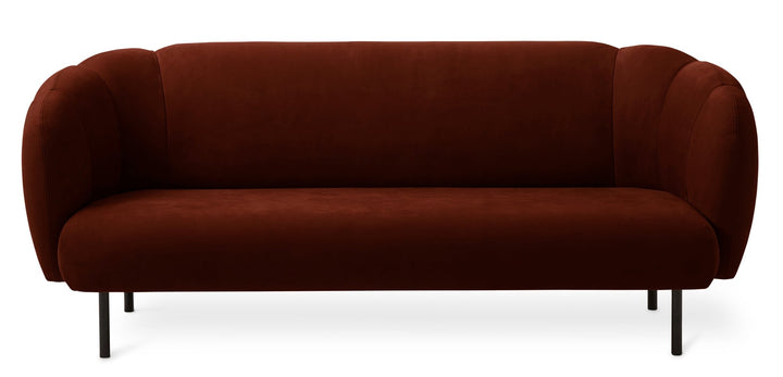 Cape 3 - Seater Sofa with Stitches - Warm Nordic - Sofas - Nabuk Terra - HORNE