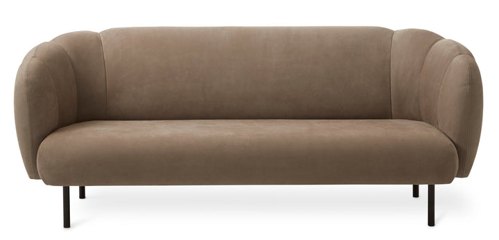 Cape 3 - Seater Sofa with Stitches - Warm Nordic - Sofas - Nabuk Seppia - HORNE