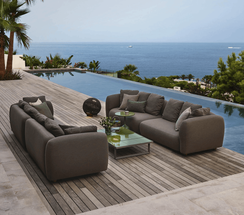 Capture 2 - Seater Sofa Module w/ Armrest - Cane Line - Outdoor Furniture - Left Module - HORNE