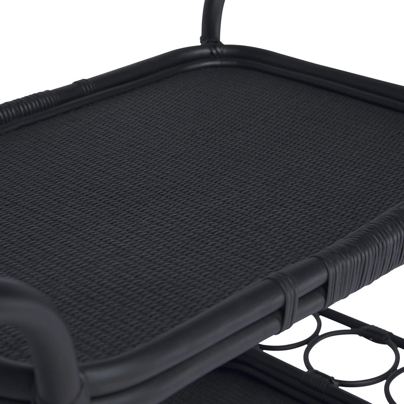 Carlo Rattan Bar Cart - Sika Design - Tables + Desks - Antique - HORNE